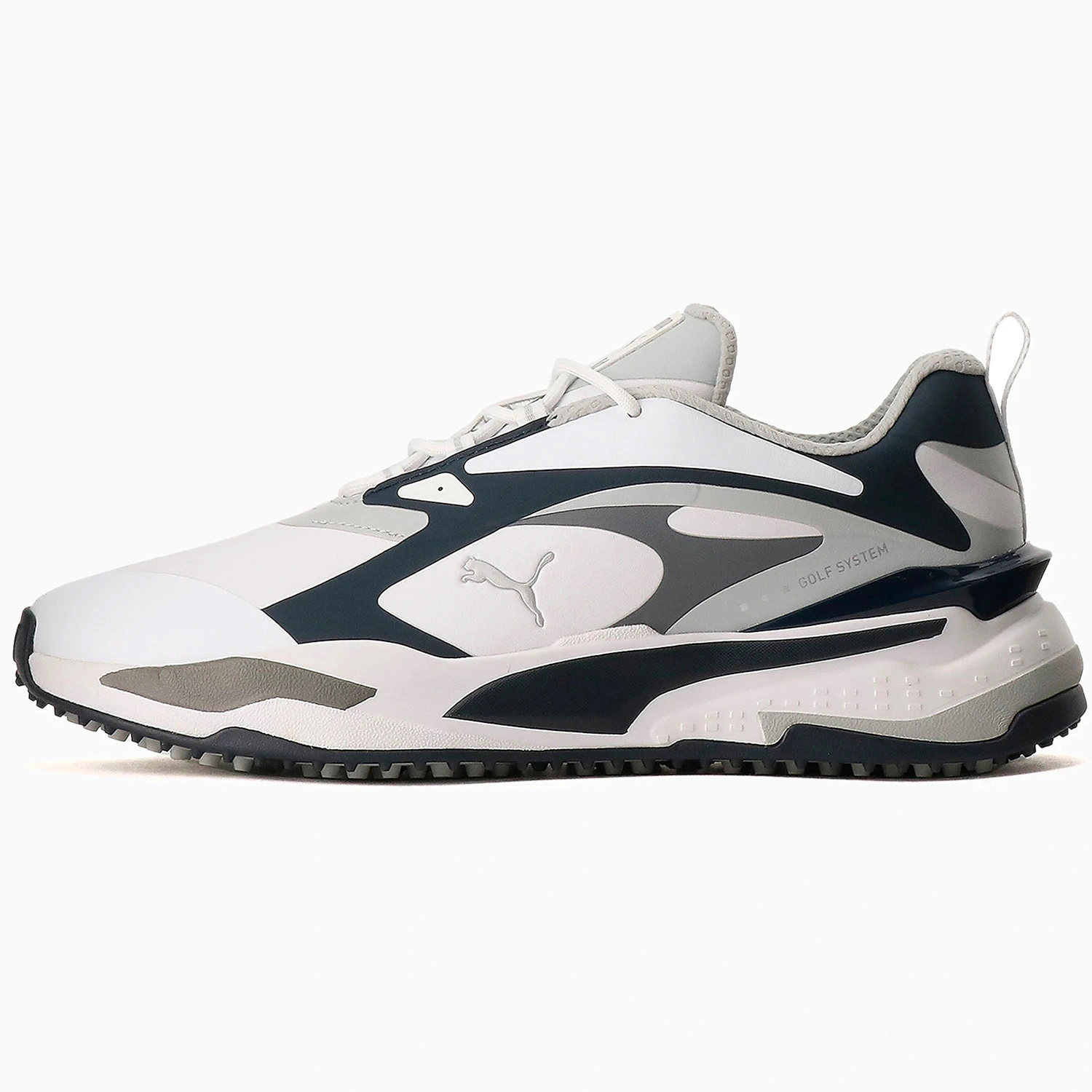 PUMA GS-FAST Golf Shoes - Puma White/Navy Blazer/High Rise 3 PUMA GS-FAST Golf Shoes - Puma White/Navy Blazer/High Rise