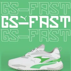 PUMA GS-FAST Golf Shoes - Puma White/Flat Light Gray/Puma Green 21 PUMA GS-FAST Golf Shoes - Puma White/Flat Light Gray/Puma Green -All Wedges Shop puma gsfast whitegreygreen 7