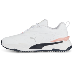 PUMA GS-FAST Golf Shoes - White/Navy Blazer/Flamingo Pink