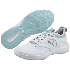 PUMA Ignite Malibu Ladies Golf Shoes - Puma White/Puma Silver/Lucite -All Wedges Shop puma ignitemalibu whitesilver 2