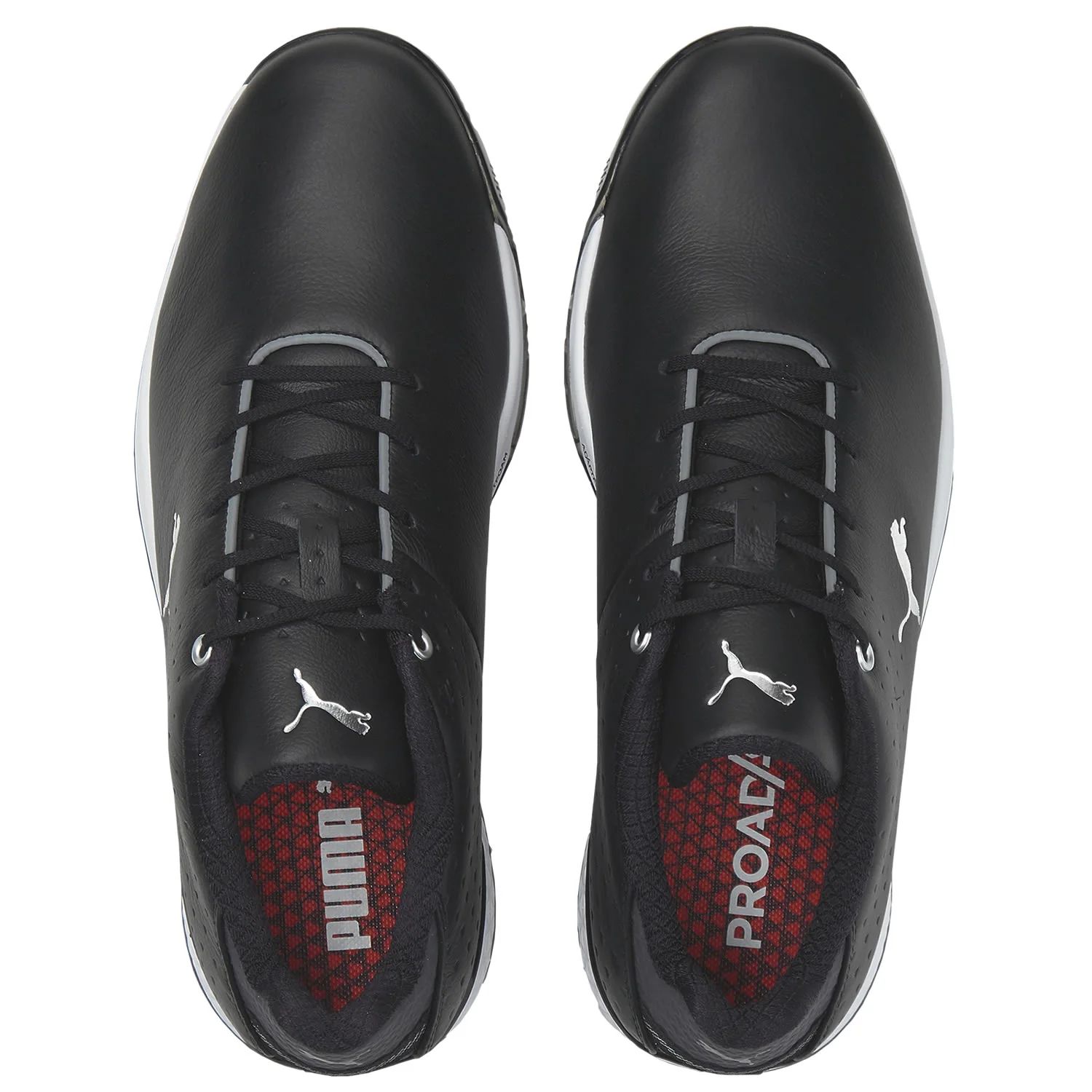 PUMA PROADAPT ALPHACAT Leather Golf Shoes - Puma Black/Puma Silver 6 PUMA PROADAPT ALPHACAT Leather Golf Shoes - Puma Black/Puma Silver - Image 4
