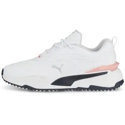 PUMA GS-FAST Ladies Golf Shoes - Puma White/Navy Blazer/Flamingo Pink