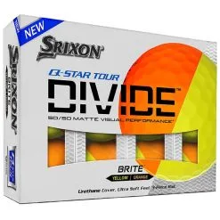 Srixon Q-STAR Divide Tour Golf Balls - Yellow/Orange / Dozen -All Wedges Shop srixon divide yelloworange 6