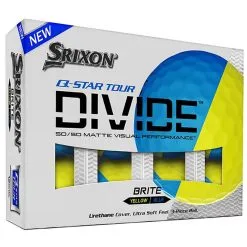 Srixon Q-STAR Divide Tour Golf Balls - Yellow/Blue / Dozen -All Wedges Shop srixon qstar divide yellowblue 1
