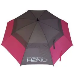 Sun Mountain H2NO 68 Inch Double Canopy Golf Umbrella - Grey/Pink