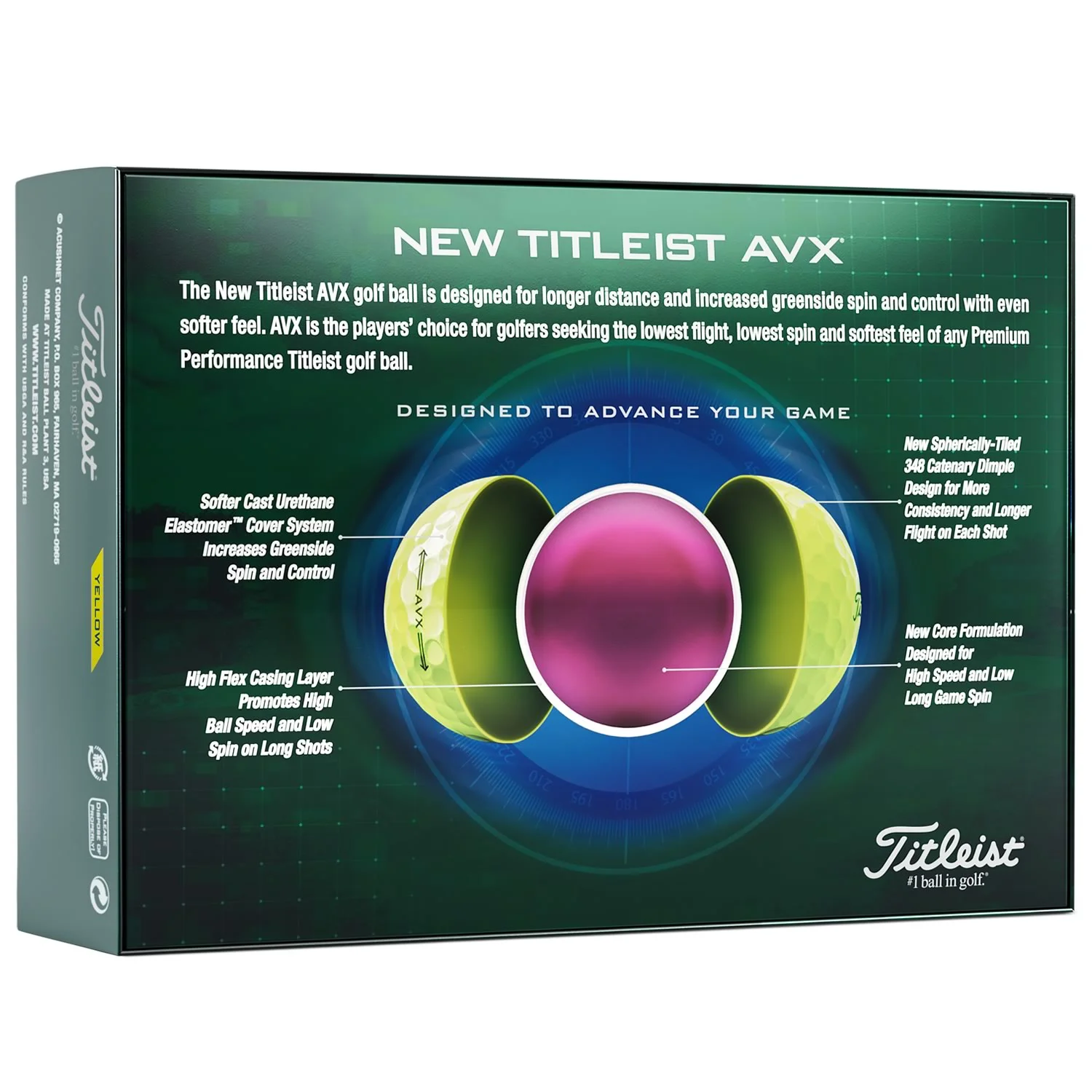 Titleist AVX Golf Balls - 4 For 3 (with Personalisation) - Yellow / 4 Dozen 6 Titleist AVX Golf Balls - 4 For 3 (with Personalisation) - Yellow / 4 Dozen - Image 4