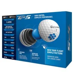TaylorMade TP5 Golf Balls - White / Dozen -All Wedges Shop tp521white 13