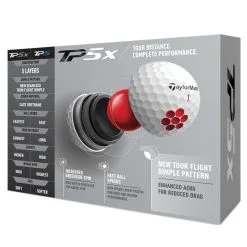 TaylorMade TP5x Golf Balls - White / Dozen -All Wedges Shop tp5x21white 3